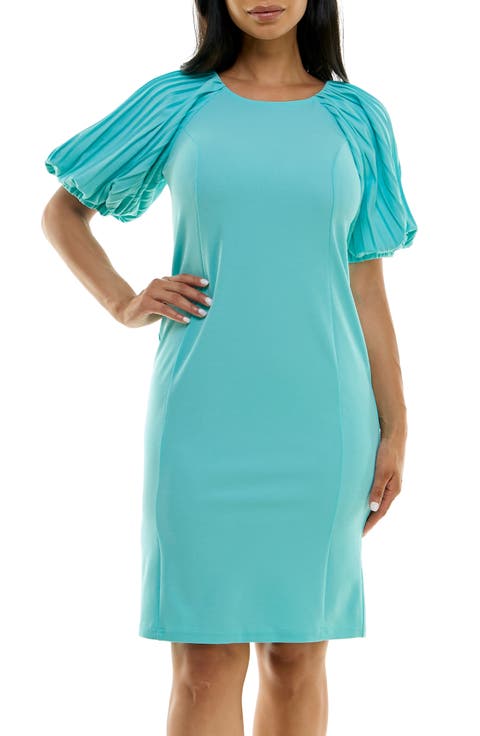 Puff Sleeve Shift Dress