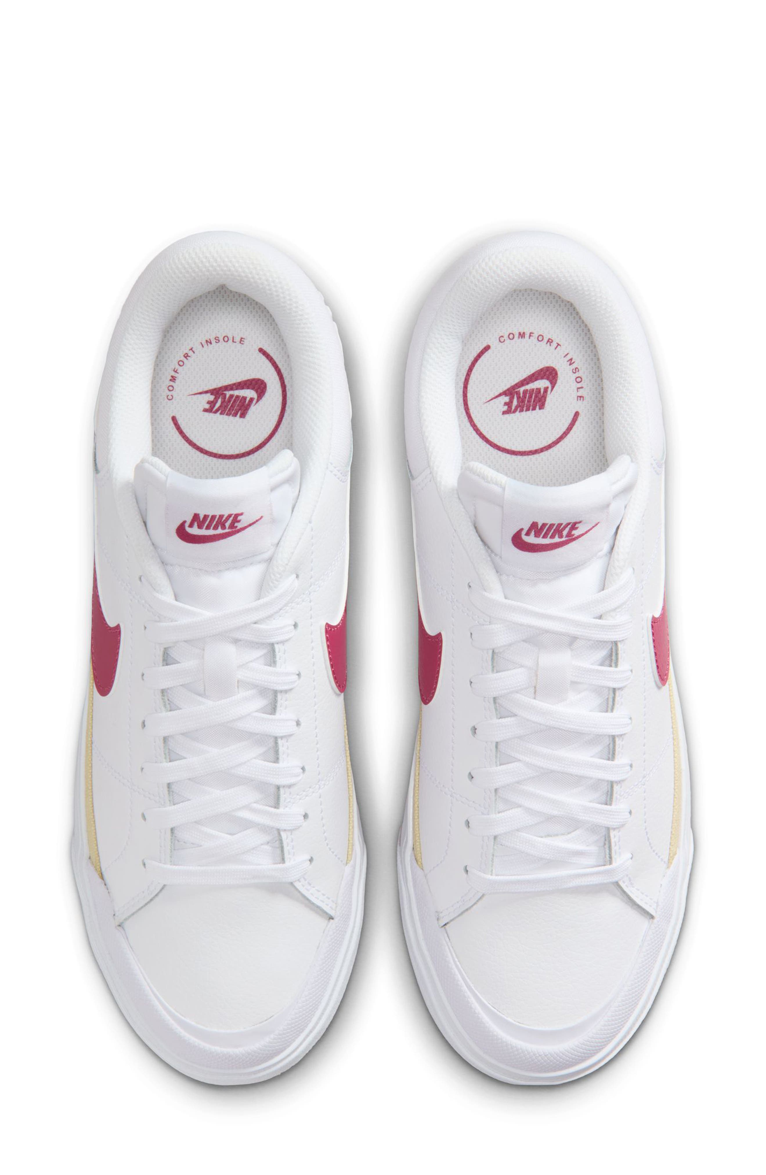 Court Legacy Lift Platform Sneaker, Alternate, color, WHITE/ SWEET BEET/ GOLD