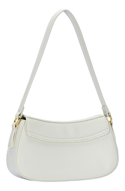 Mms Design Studio Buckle Flap Shoulder Bag In Bone