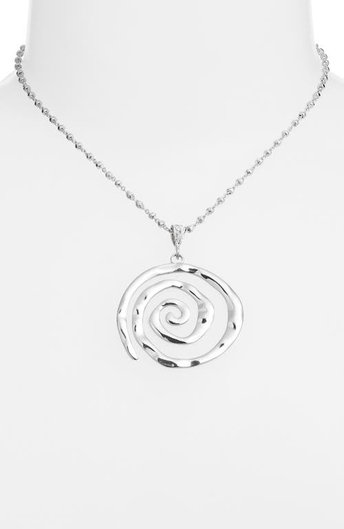 Vidakush Swirl Pendant Necklace In Metallic