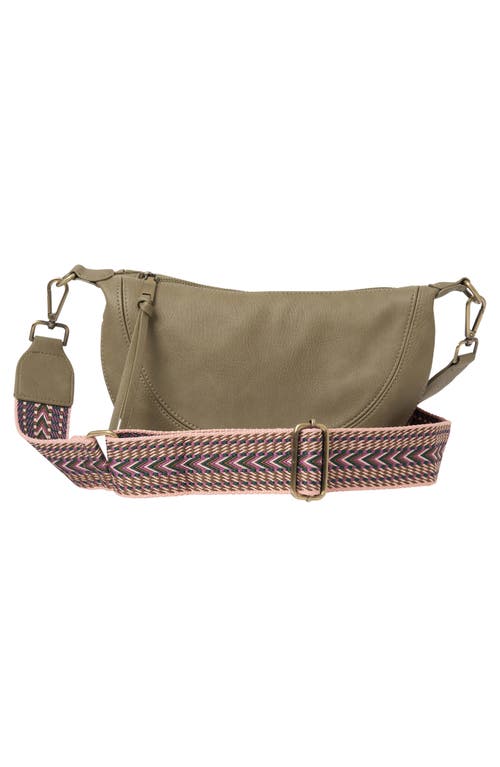Urban Originals Super Mini Halfmoon Crossbody In Khaki
