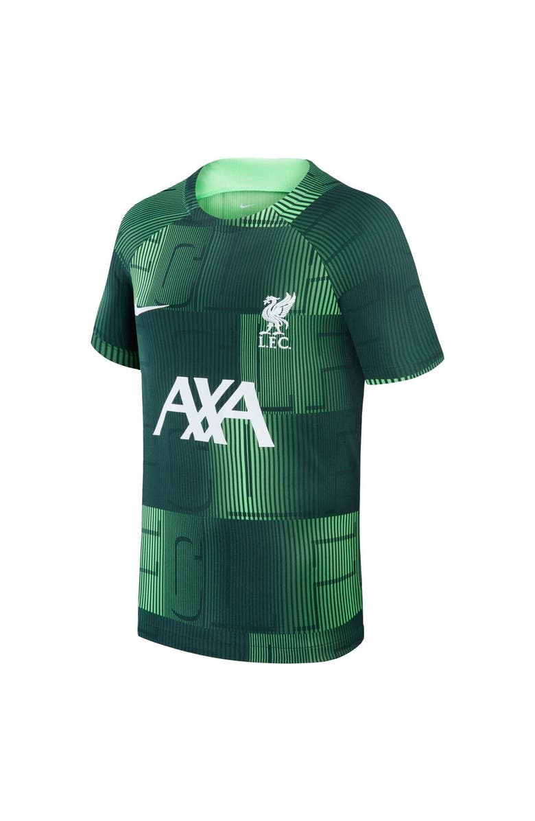 Nike Youth Nike Green Liverpool 2023/24 Away Pre-Match Performance Top, Alternate, color, 