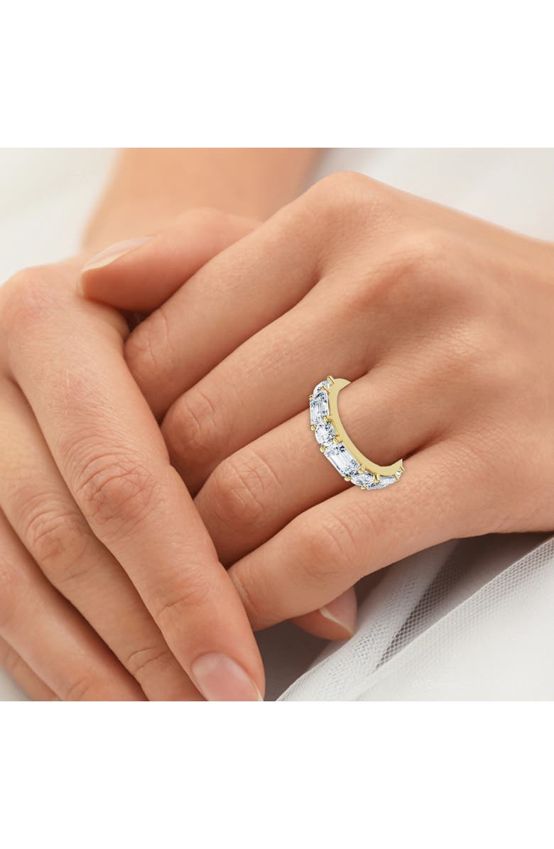 Bliss Diamond 2.30Ct Emerald & Round Diamond Wedding Ring 14k Gold or Platinum Lab Grown, Alternate, color, 14K Yellow Gold