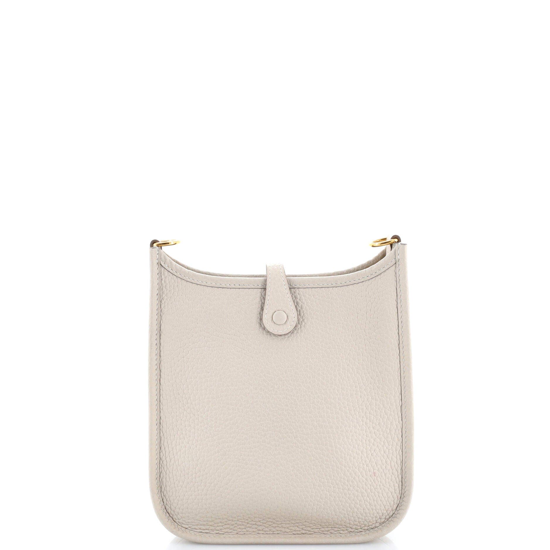 Pre-Owned Hermes Evelyne Bag Gen III Clemence TPM, Alternate, color, Craie