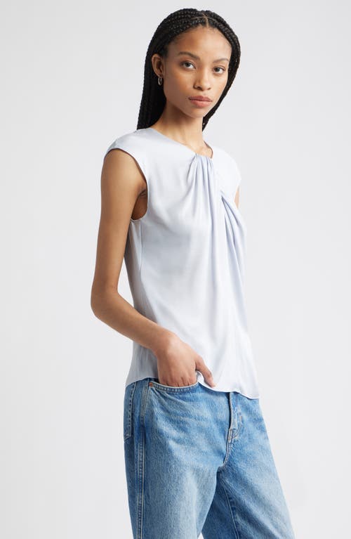 Nordstrom Twist Front Satin Top In Blue