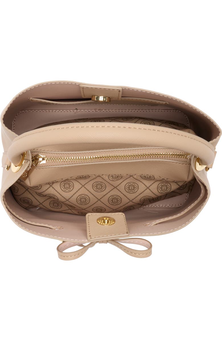 Nanette Lepore Kamilah Front Tie Bucket Bag, Alternate, color, Warm Taupe - Cameo Rose