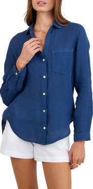 Bella Dahl Garment Dyed Linen Button-Up Shirt