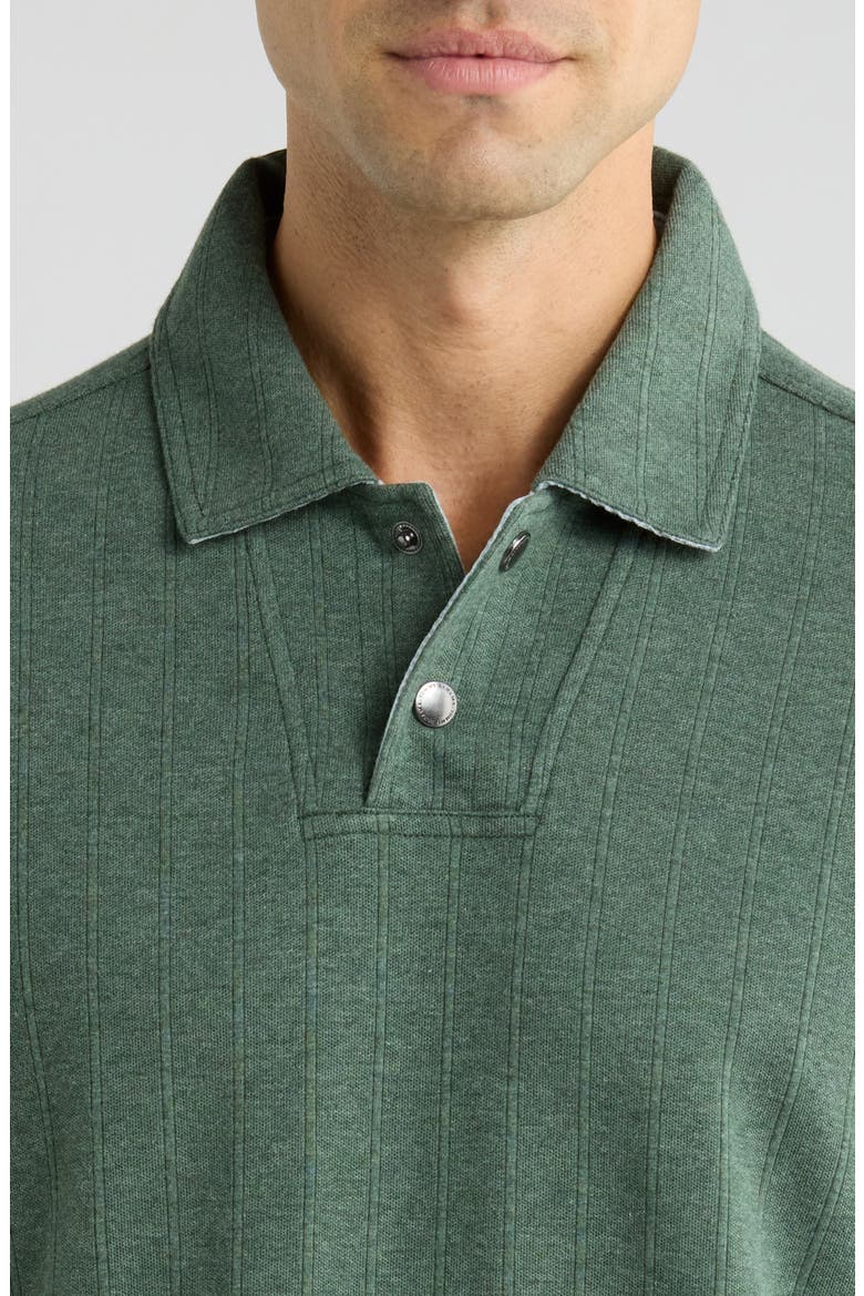 New Las Arias Long Sleeve Cotton Blend Polo, Alternate, color, DARK JADE HEATHER