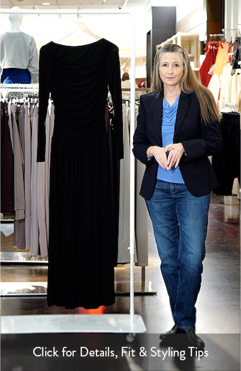 Shirley Cutout Back Long Sleeve Maxi Dress, sales video thumbnail