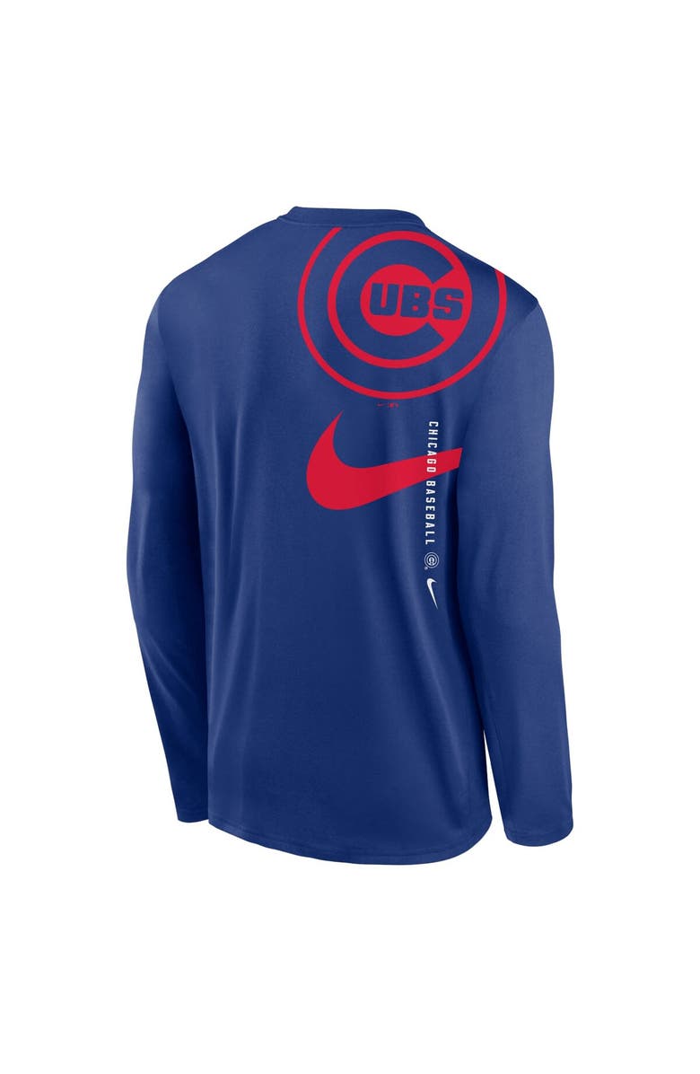 Nike Men's Nike Royal Chicago Cubs Large Swoosh Back Legend Performance T-Shirt, Alternate, color,