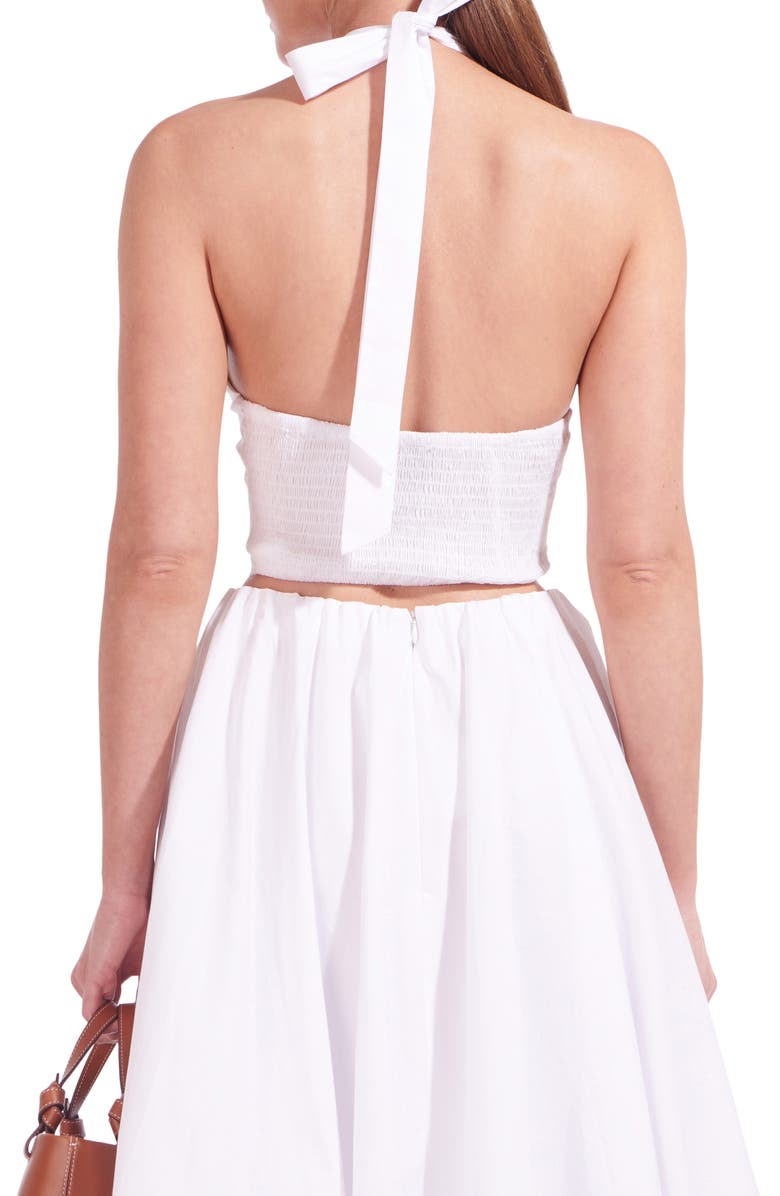 STAUD Kai Crop Halter Top, Alternate, color, White