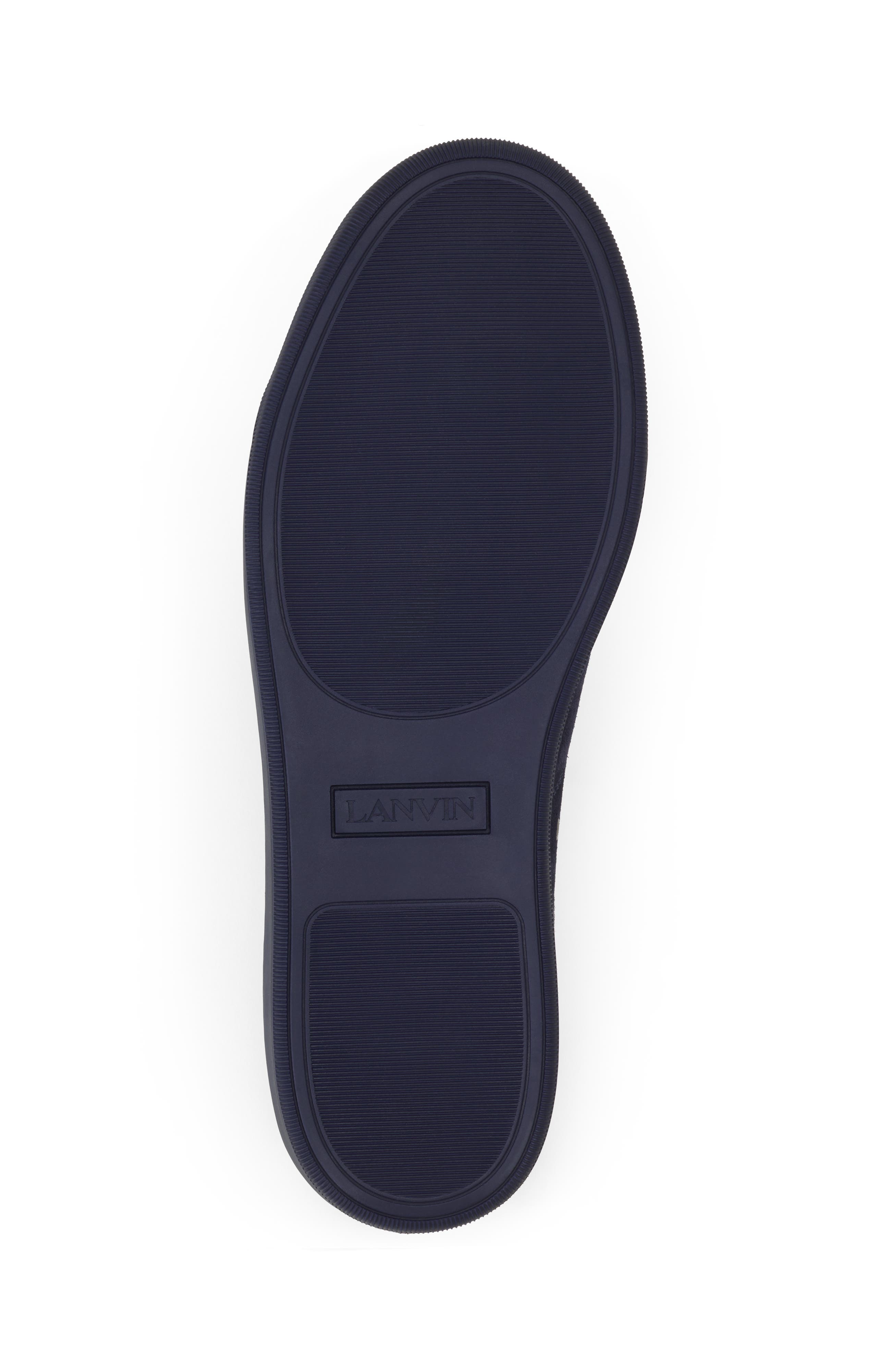 Lanvin Dbb1 Patent Leather And Suede Sneakers, Alternate, color, Navy Blue/Navy Blue