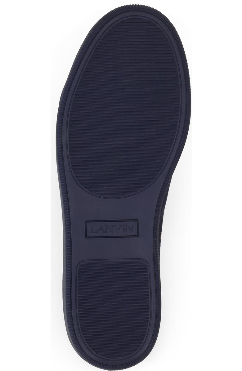 Lanvin Dbb1 Patent Leather And Suede Sneakers, Alternate, color, Navy Blue/Navy Blue
