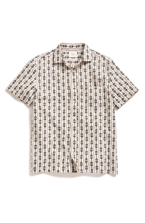 Billy Reid Bouclétrim Short Sleeve Button-up Shirt