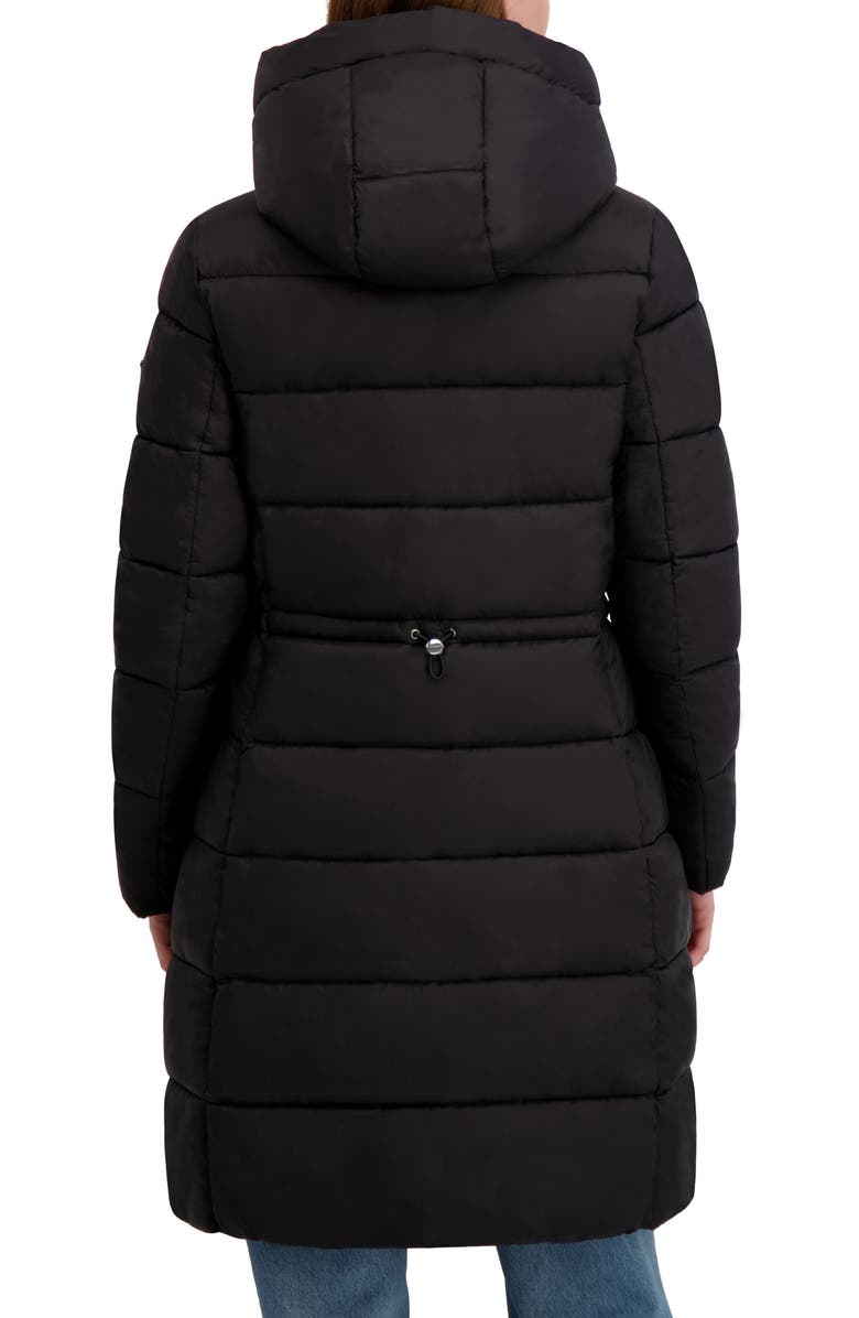 Laundry by Shelli Segal Hooded Puffer Coat, Alternate, color, Black