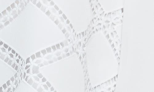 Flying Tomato Long Sleeve Mixed Media Top In White