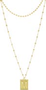 Panacea Initial B Dot Layered Pendant Necklace
