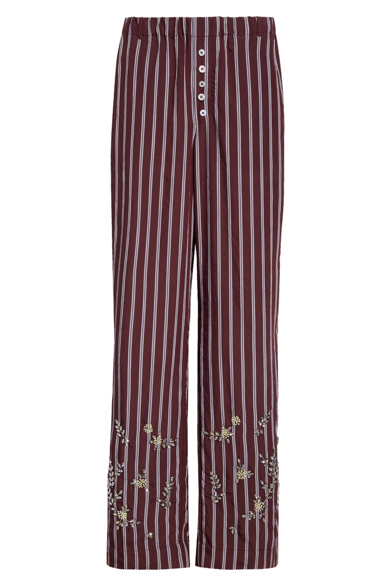 Beaded Boxer Straight Leg Pants, Alternate, color, UNIFORM STRIPES