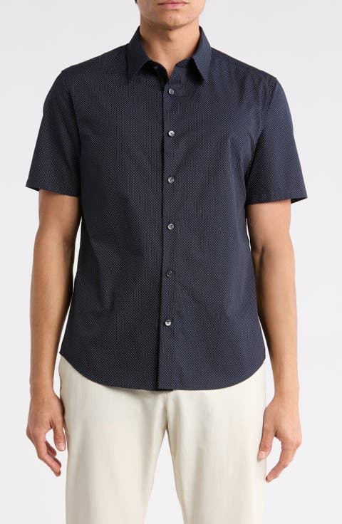 Irving Short Sleeve Cotton Button-Up Shirt
