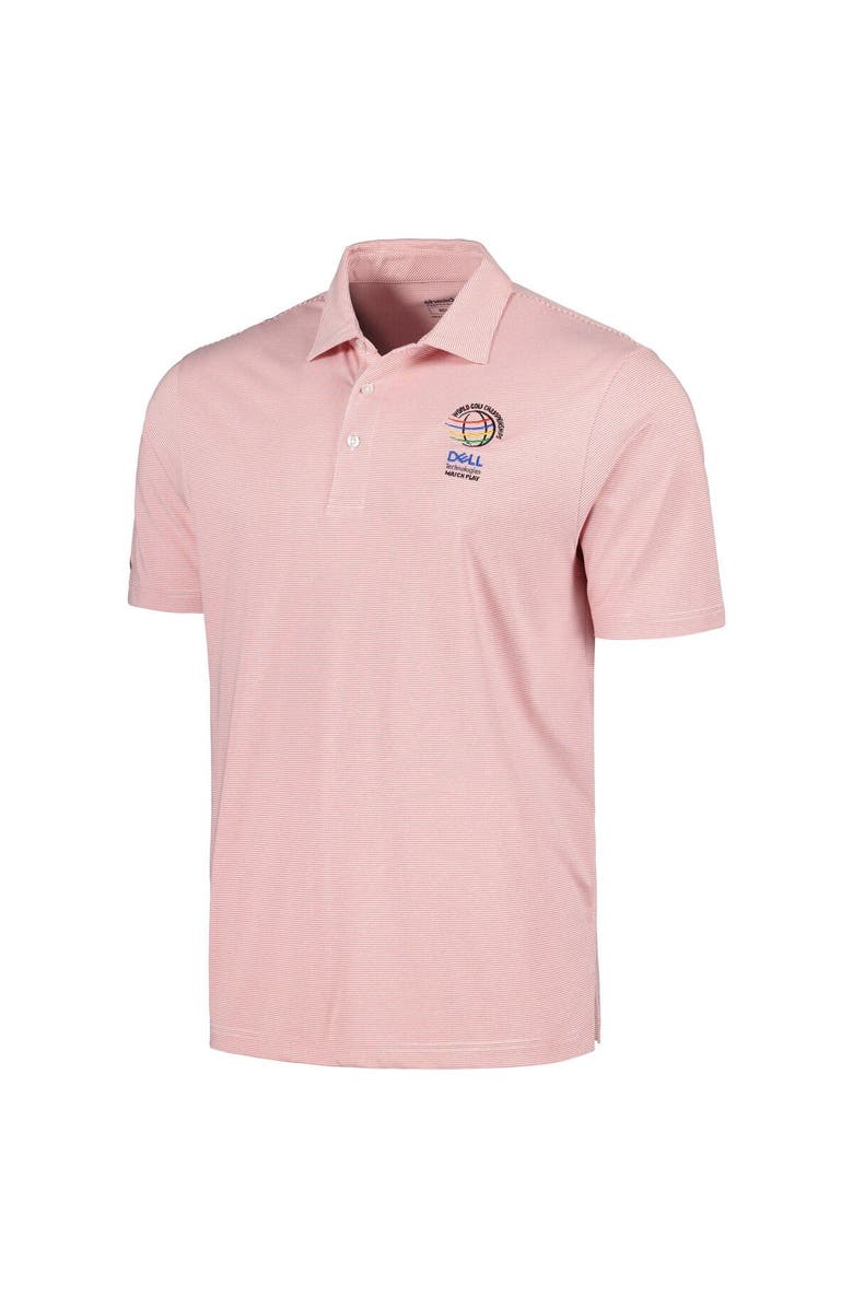 AHEAD Men's Ahead Red WGC-Dell Technologies Match Play Airstream Essential Feed Striped Polo, Alternate, color, Red