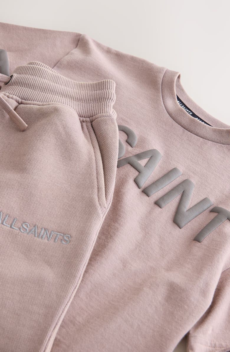 smALLSAINTS by ALLSAINTS Kids' Biggie Oversized Cotton Graphic T-Shirt & Shorts Set, Alternate, color, Pink