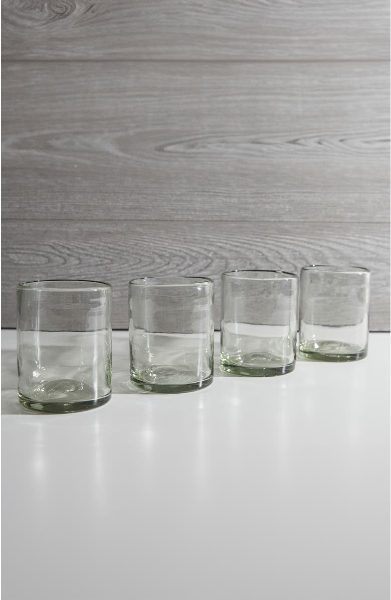 Verve Culture Handblown Glasses DOF - Set of 4, Alternate, color, Clear