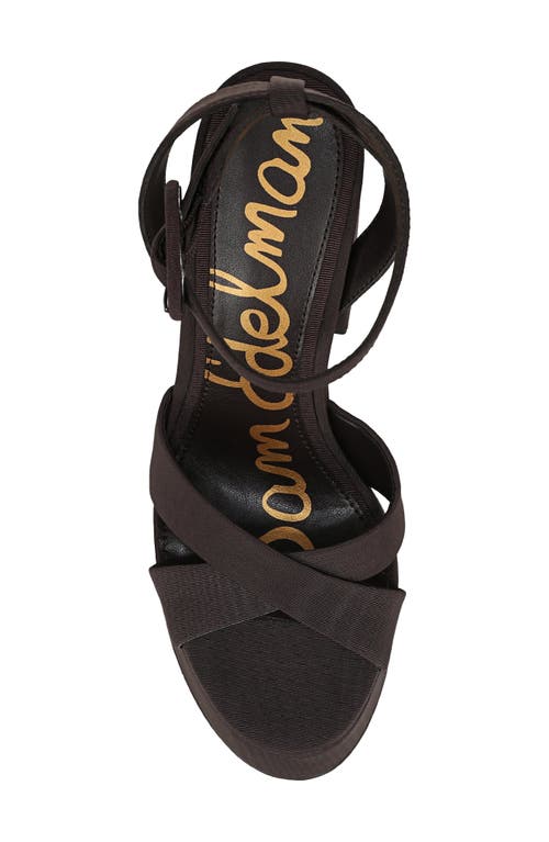 Sam Edelman Savannah Ankle Strap Platform Sandal In Brown