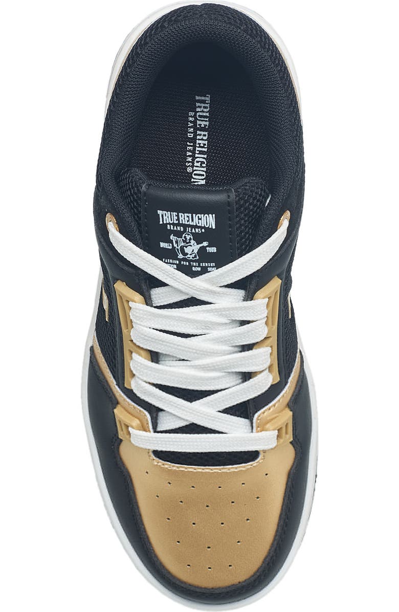 True Religion Boy's Trey Court Sneaker, Alternate, color, Black/Gold