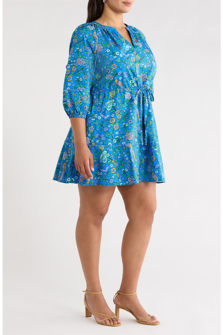 Floral Dabria Cotton Dress, Alternate, color, BLUE-GREENS