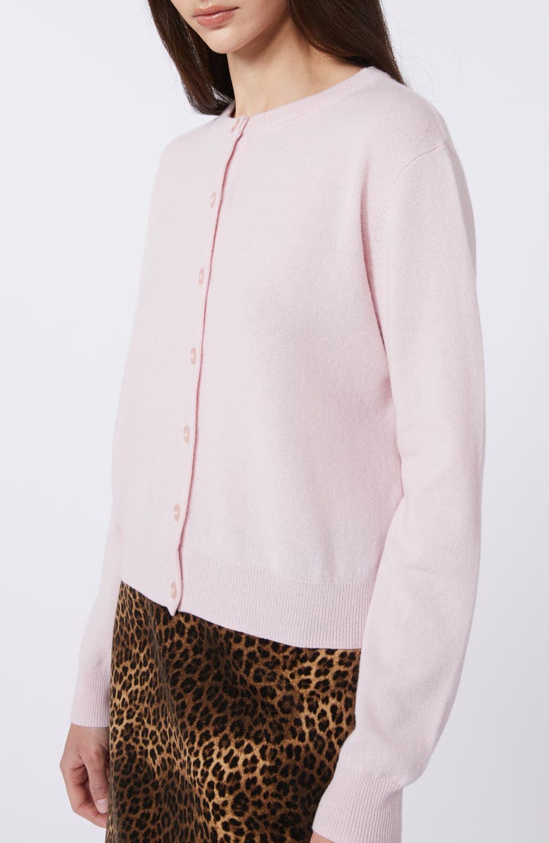 Weekend Max Mara Nebbie Wool & Cashmere Cardigan, Alternate, color, Pink