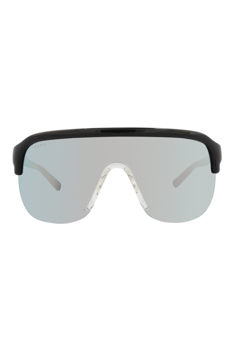 99mm Shield Sunglasses, Main, color, BLACK BLACK SILVER