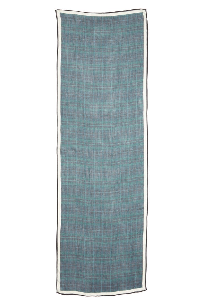 Plaid Scarf, Alternate, color, DARK GREEN
