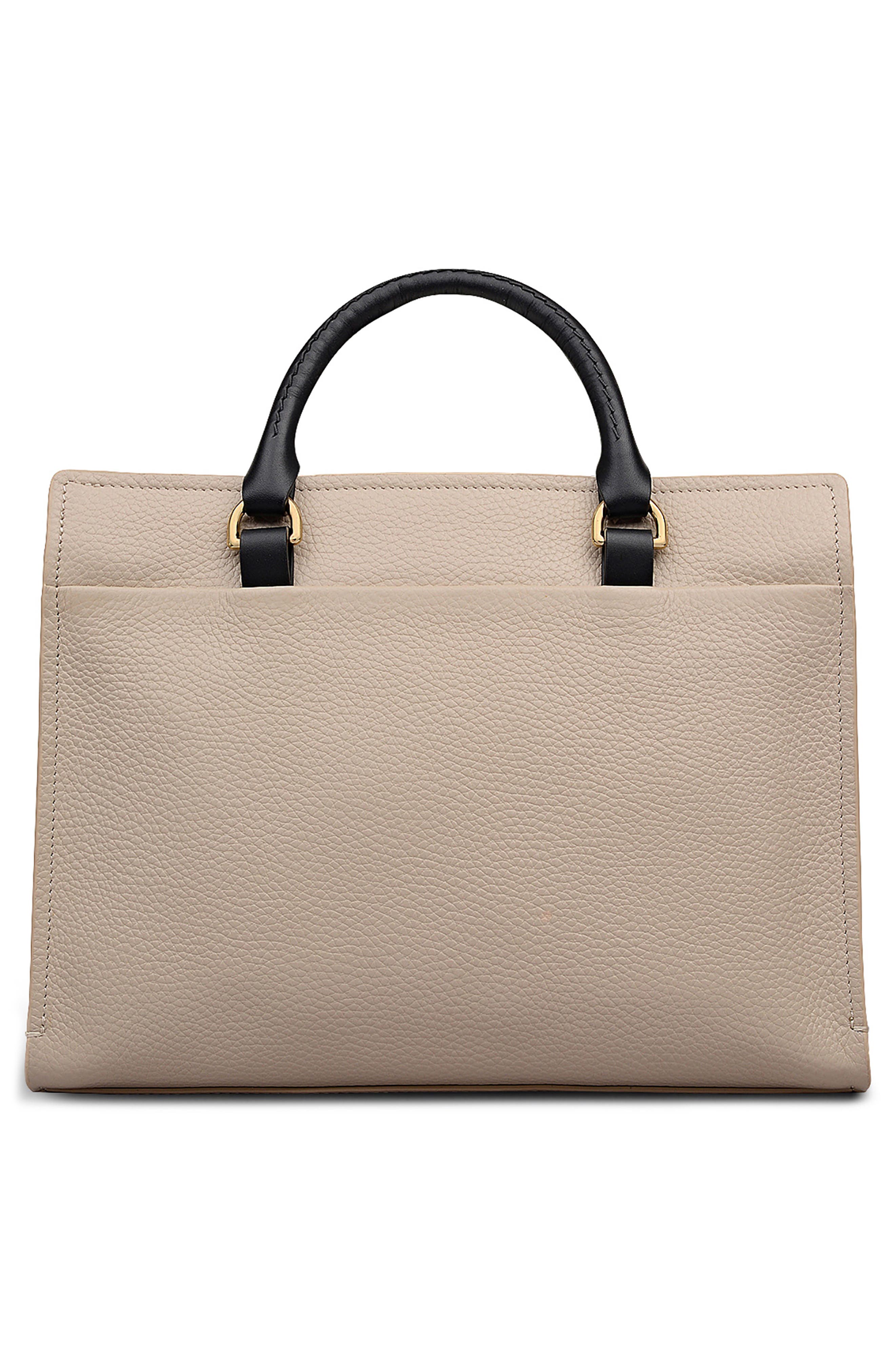 Radley Talbot Way Medium Zip Top Leather Satchel, Alternate, color, Porcini