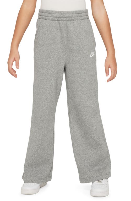 Nike Kids' Sportswear Club Fleece Wide Leg Sweatpants In Gray