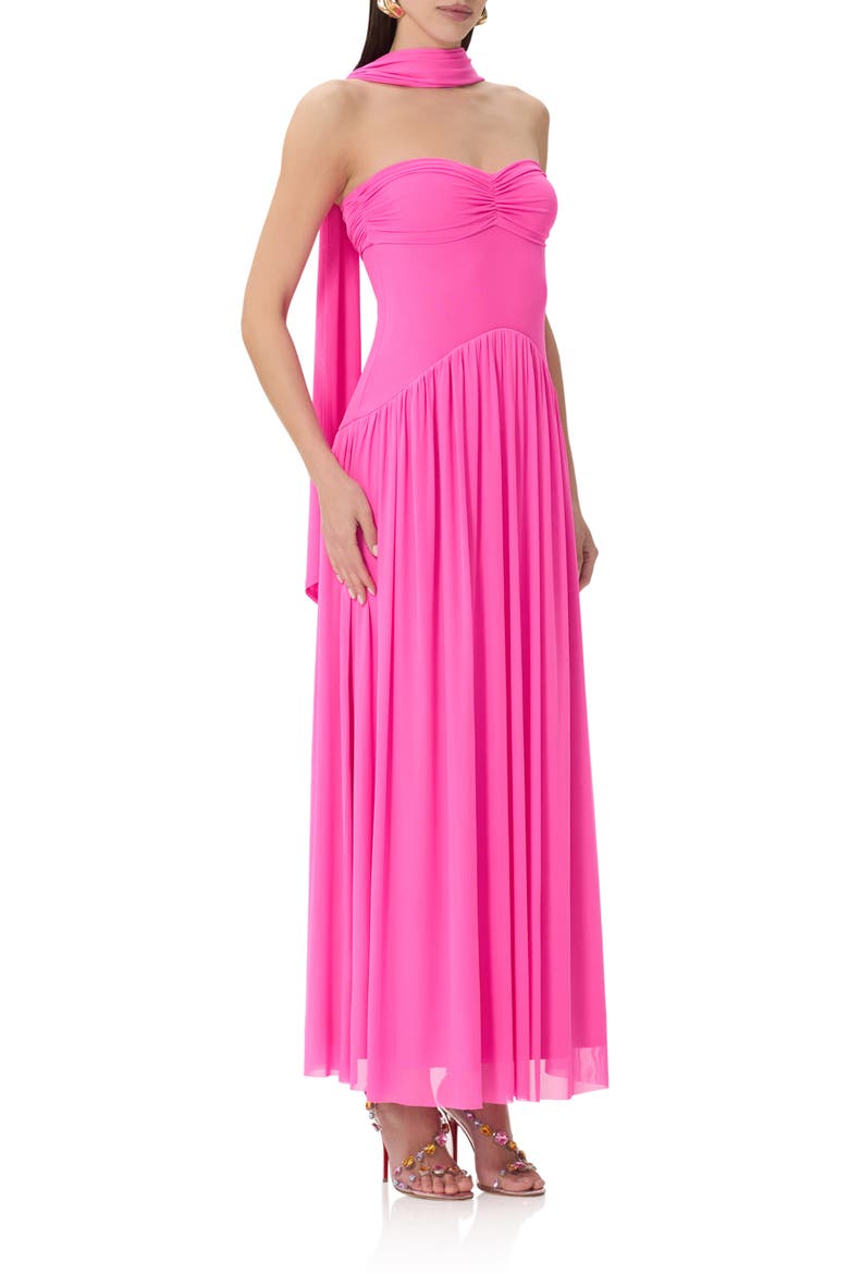 Rori Scarf Maxi Dress, Alternate, color, BRILLIANT PINK