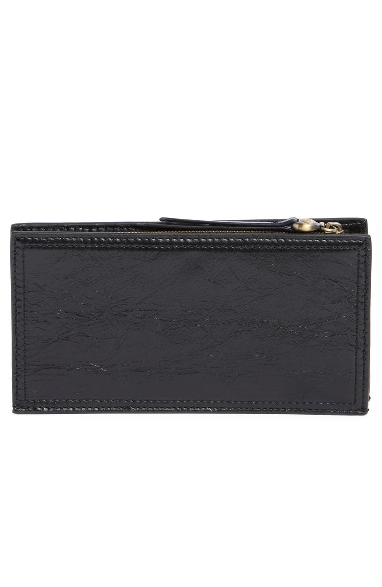 HOBO Gracie Leather Wallet, Alternate, color, Black