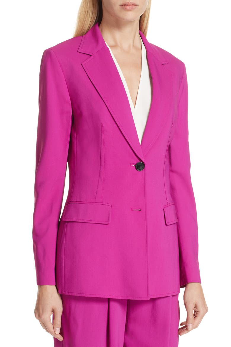 Tailored Blazer, Alternate, color, FUCHSIA
