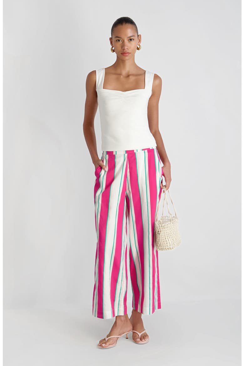 Maisie Sweetheart Neck Jersey Tank, Alternate, color, SUMMER WHITE