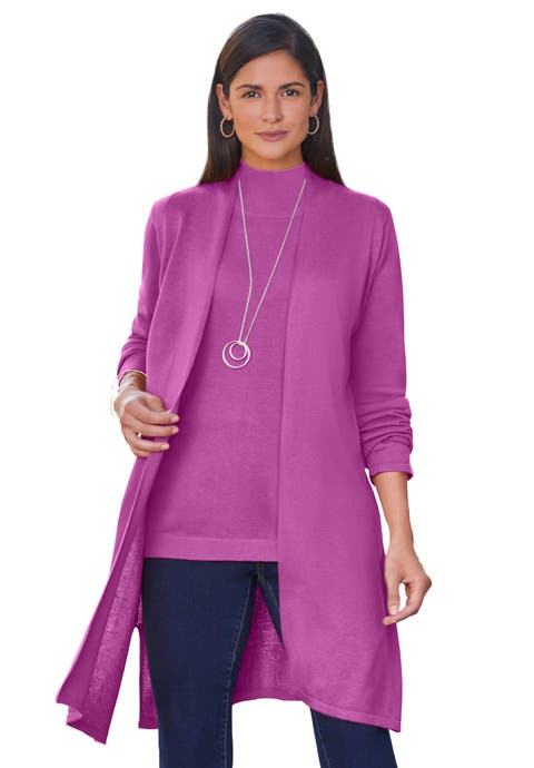 Fine Gauge Cardigan Topper (Plus)