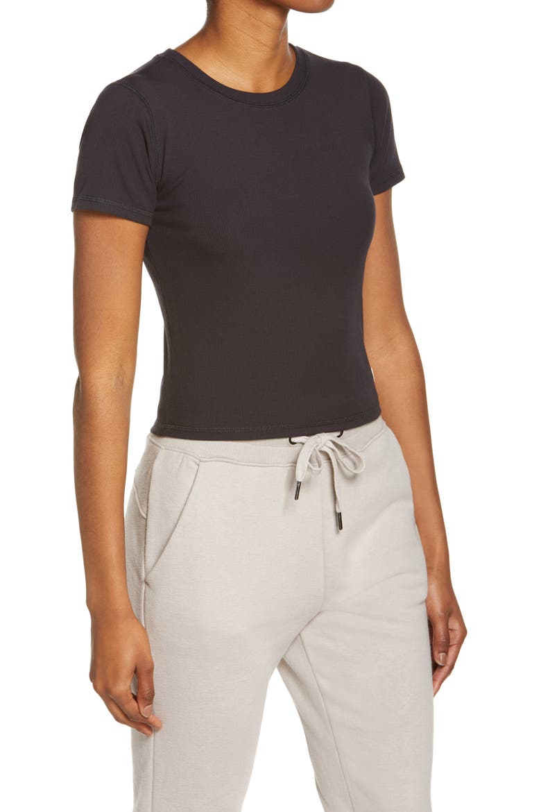 Pose Fitted Tee, Alternate, color, BLACK