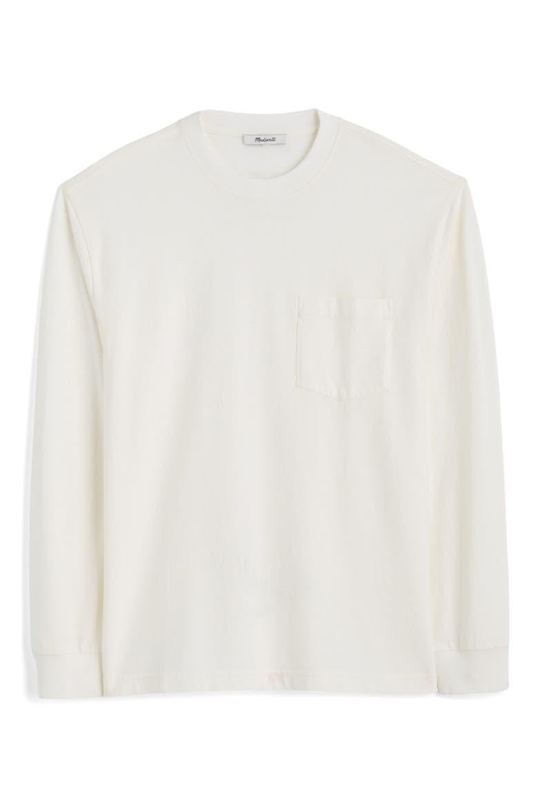 The Vintage Long Sleeve Pocket T-Shirt, Alternate, color, SOFT WHITE