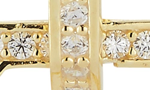 Chloe & Madison Chloe And Madison 14k Gold Plate Cubic Zirconia Link Drop Earrings In Gold