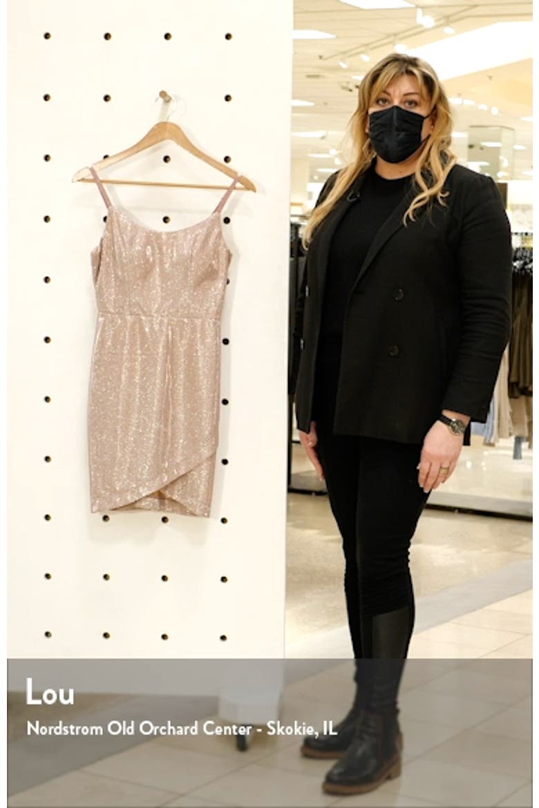 Shimmer Envelope Hem Dress video