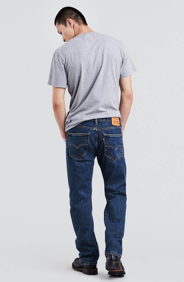 Levi's 505<sup>™</sup> Regular Dark Straight Jeans - 29–36" Inseam, Alternate, color, Dark Sw