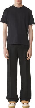 Lanvin Cotton T-Shirt With Silk Detail