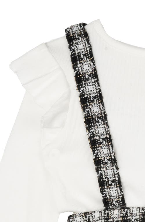 Rare Editions Kids' Layered Long Sleeve Dress In White