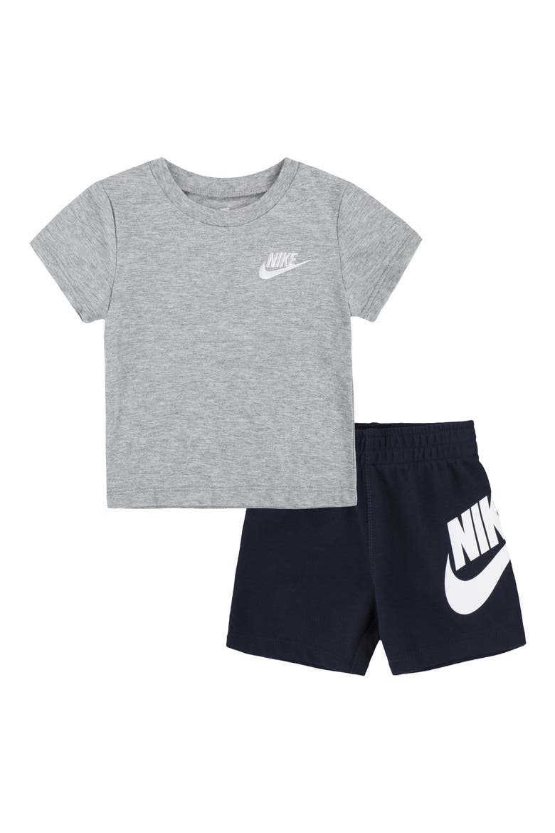 Logo T-Shirt & Shorts Set, Main, color, 695OBSIDIA