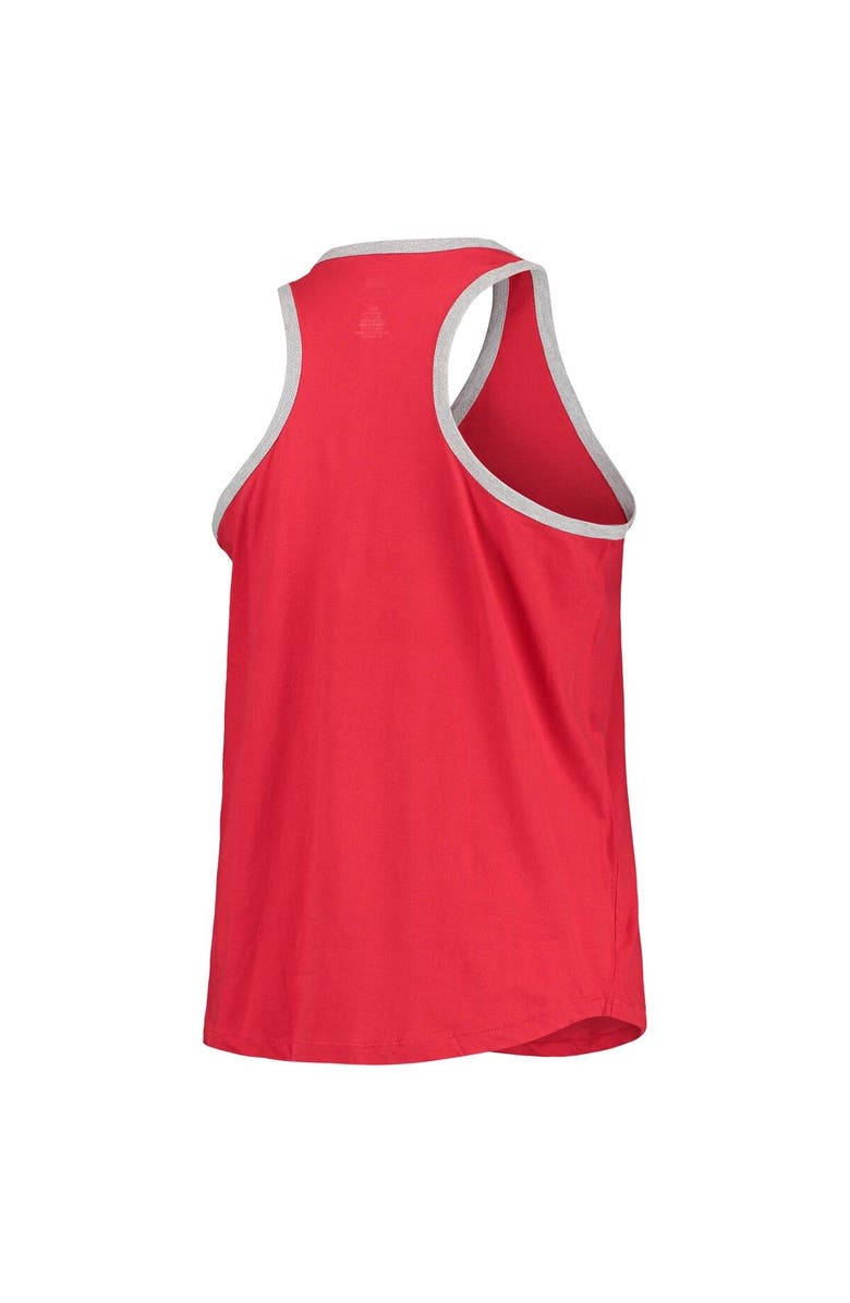 PROFILE Women's Red Texas Rangers Plus Size Ringer Racerback Tank Top, Alternate, color, 