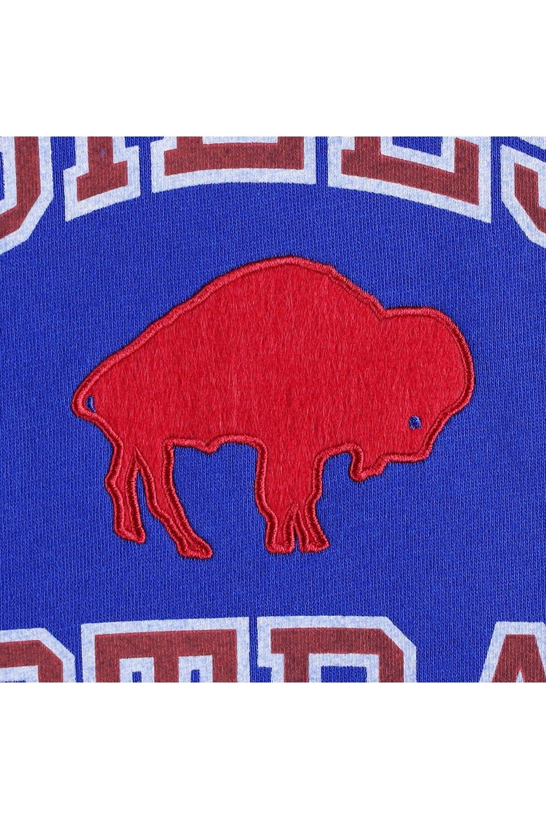 Men's Mitchell & Ness Royal Buffalo Bills Washed Short Sleeve Pullover Hoodie, Alternate, color, Royal