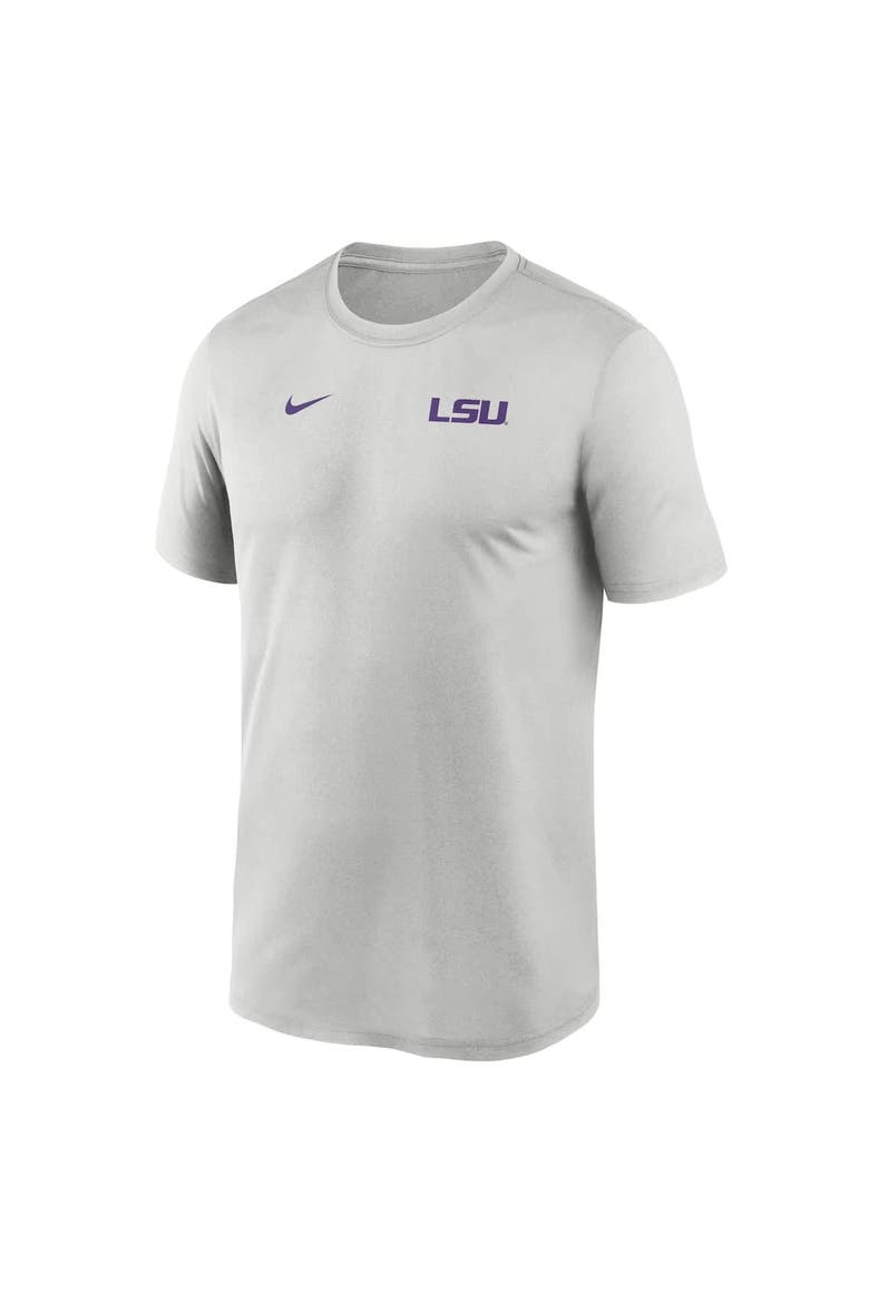 Men's Nike Gray LSU Tigers 2025 Sideline Small Logo Legend Performance T-Shirt, Alternate, color, Gray